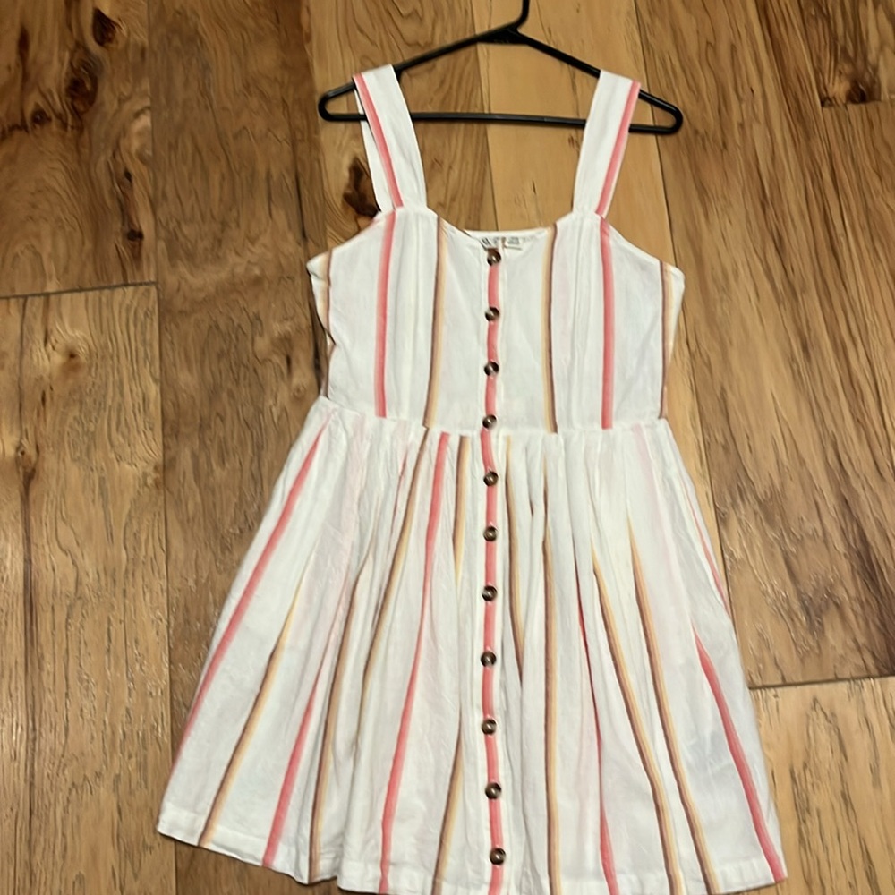 Roxy Cream Square Neck Sleeveless Mini Sundress